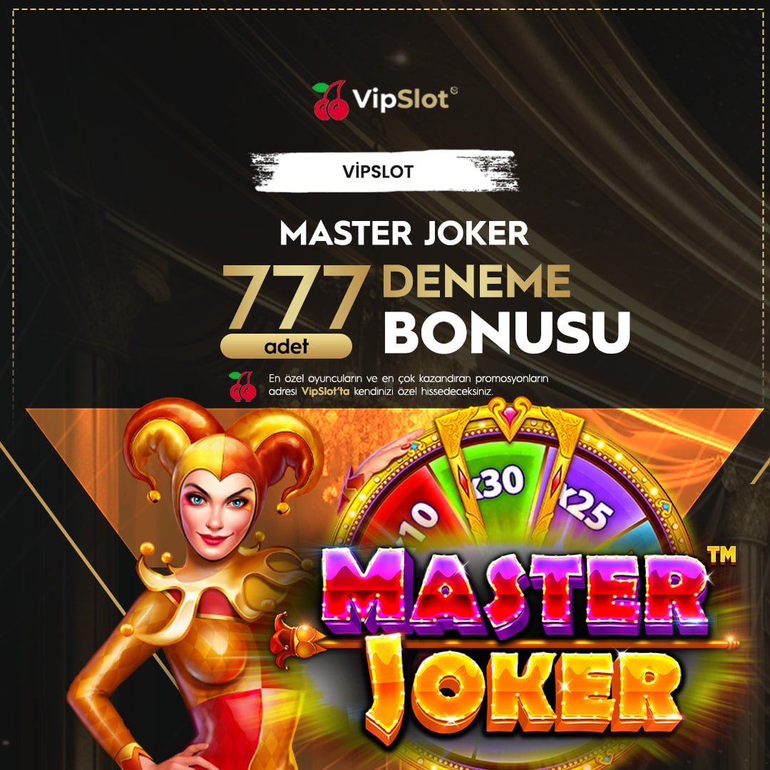 🍒 Vipslot'un büyülü dünyasına hoş geldiniz! 🎰 Master Joker oyununda 777 adet deneme bonusu fırsatı! Vipslot'a gelin, kazanmanın keyfini çıkarın! ✅ Hemen aramıza katıl bu fırsatı kaçırma ! 💸 Kazanmanın VIP Yolu: t2m.io/vipslot