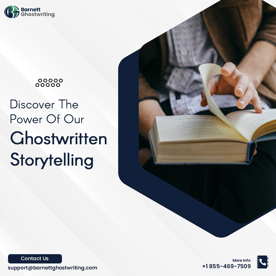 At Barnett Ghostwriting, we understand the power of storytelling. Our ghostwritten stories have captivated readers and left a lasting impact.
Visit us now! ⬇️
barnettghostwriting.com

#BarnettGhostwriting  #ghostwrittenstories #professionalghostwriting #ghostwritingagency
