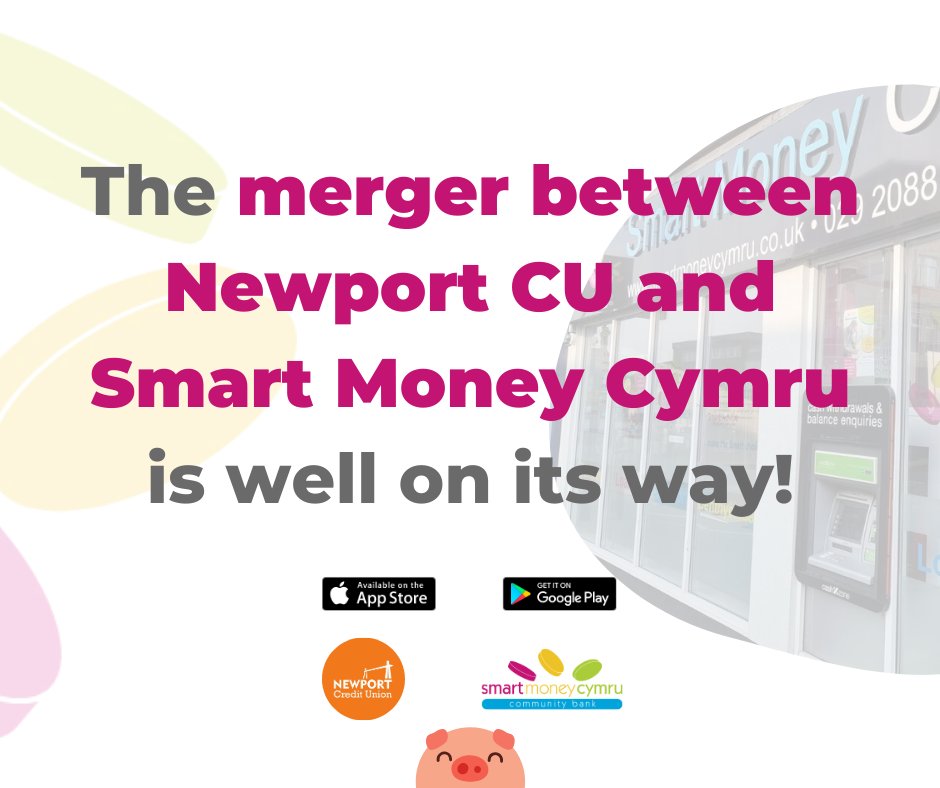 𝗣𝗹𝗲𝗮𝘀𝗲 𝗿𝗲𝗺𝗲𝗺𝗯𝗲𝗿 there will be some disruption to services for #SmartMoneyCymru #CommunityBank on Wednesday 24th April, where no payments will be made after 10am!

This is because the merger with #NewportCreditUnion is due to be complete on Thursday 25th April! 🐷