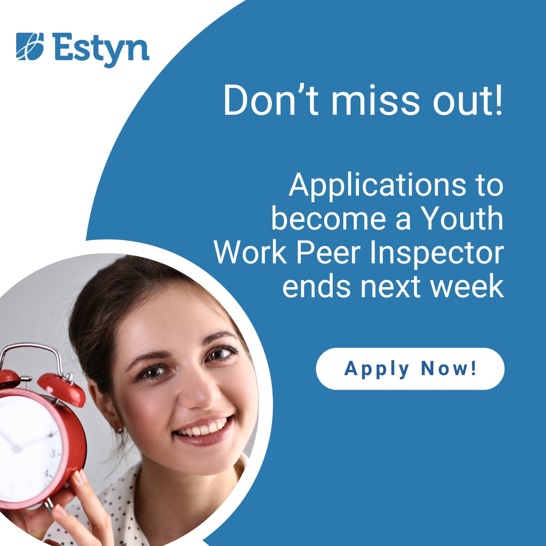 Don’t miss out! Apply for training to become a Peer Inspector for the Youth Work sector by 10am on Monday 29 April 2024. estyn.gov.wales/working-us/cur… @CWVYS @youthcymru @IeuenctidCymru