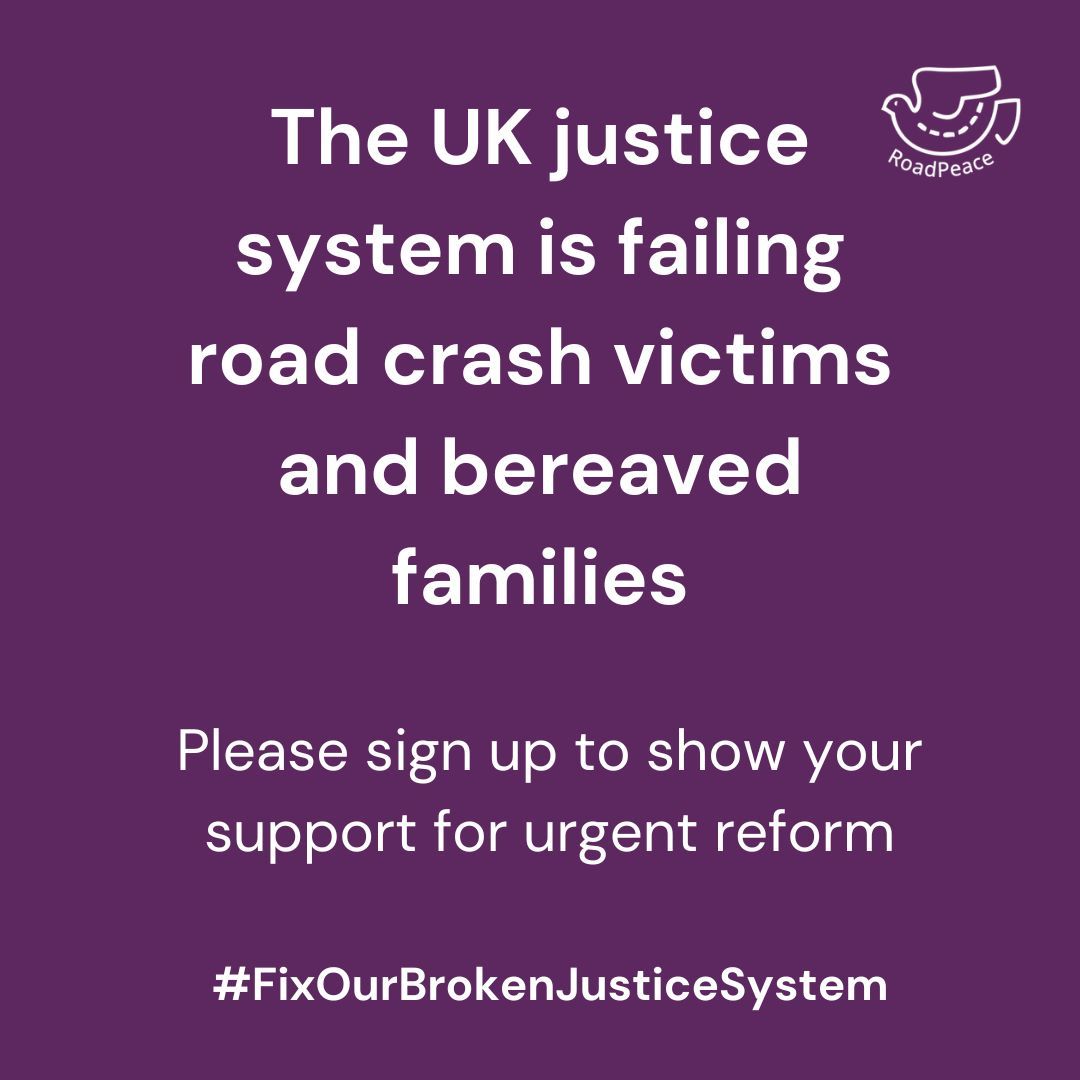 Sign up to our #FixOurBrokenJusticeSystem campaign here: buff.ly/3JpSACo We're calling for: - Longer sentences for dangerous drivers - Greater use of lifetime driving bans - Immediate suspension of driving licences after fatal crashes - Victims’ rights to be put first