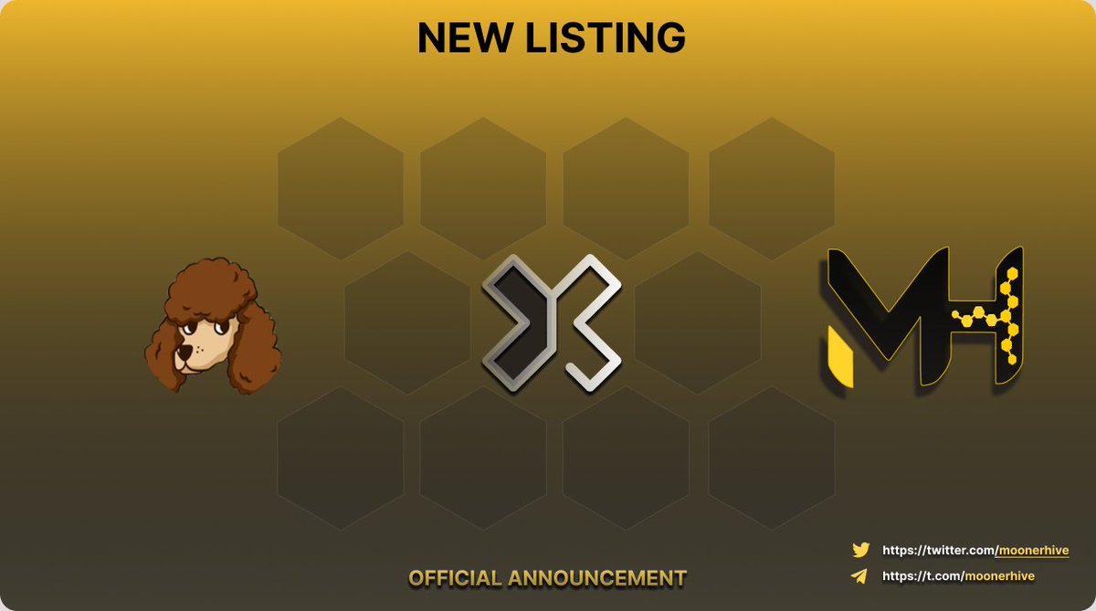 🚀 Exciting News! 🚀 We're thrilled to welcome $POODL to Moonerhive! 🎉 visit now to know more about $POODL. 🌟 #Cryptocurrency #NewToken #MoonerHive Explore more: moonerhive.com/token-details/…