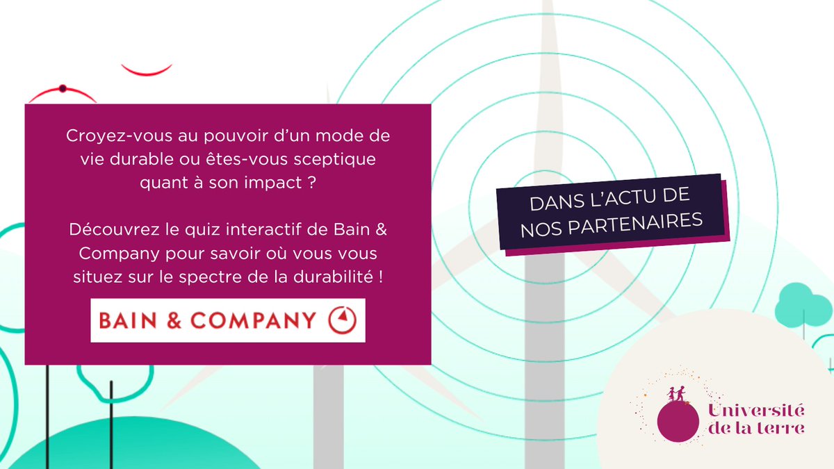 🌿 Êtes-vous un éco-évangéliste, un sceptique du climat, ou quelque part entre les deux ? 

👉 Découvrez le quiz interactif de Bain &amp; Company pour le savoir. atbain.co/3W2MQGn