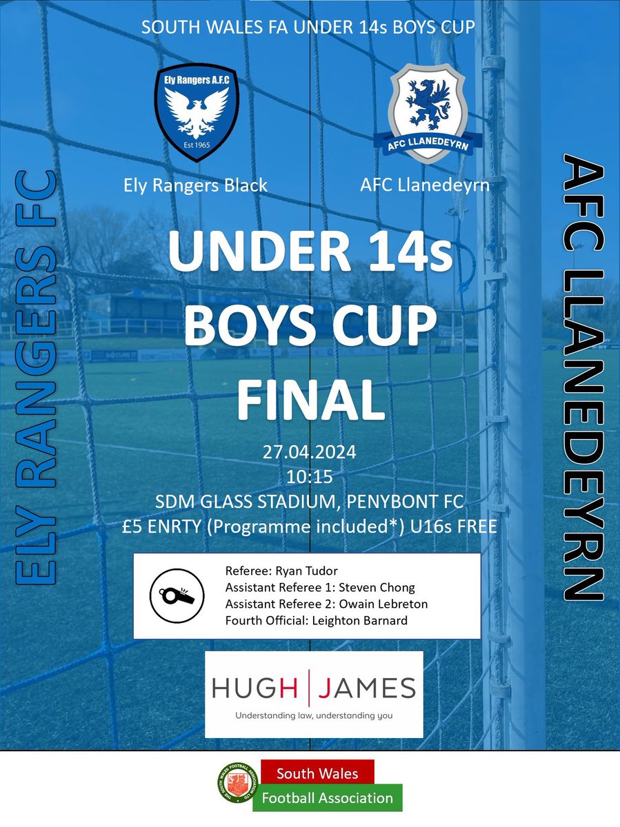Everyone get behind @AFCLlanedeyrn this Saturday as the boys play in the @SouthWalesFA cup final 🏆 Messages and support is appreciated for the boys ⚽️⚽️ @CardiffCityFC @CardiffCityFCW @ffi__ffi @DarbyshireIain @samuelpearson28 @phoebie_poole @KerryWalklett @MacauleySoutham