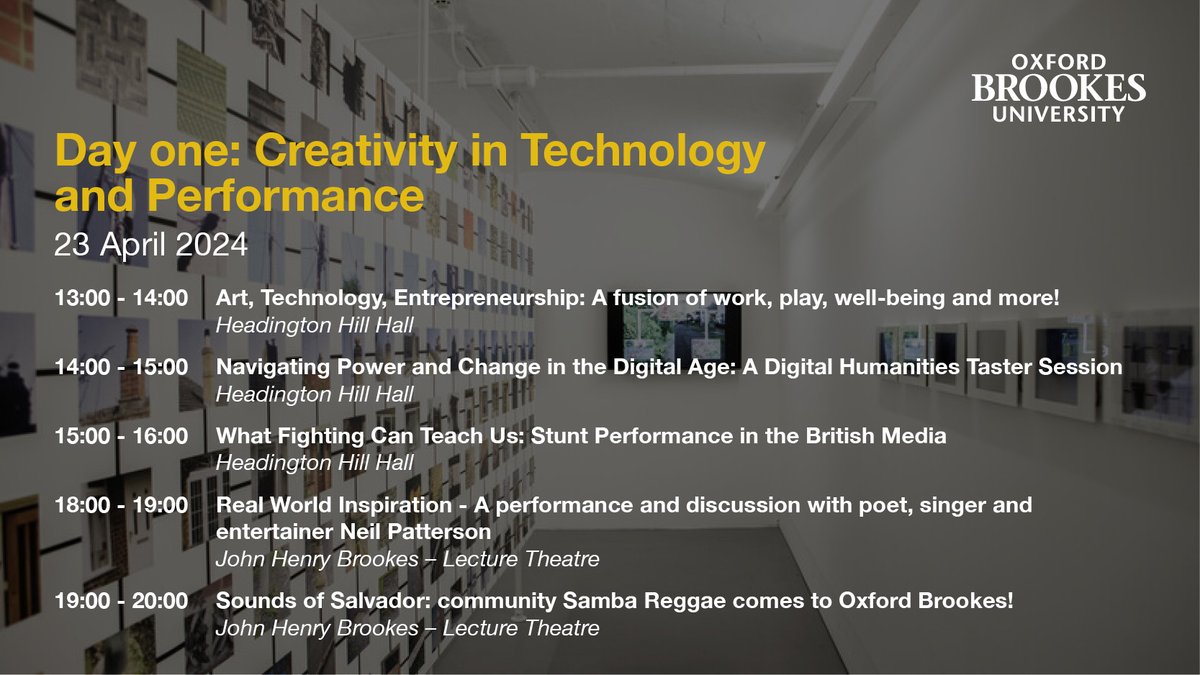 🎉 Exciting news for PGR students! 🎉 Join the Creative Industries Festival 2024, focusing on 'Power and Change.' 🚀 Happening from April 23rd to 26th, it's your chance to network, learn, and be inspired. Register your places now! Don't miss out! #CreativeIndustries