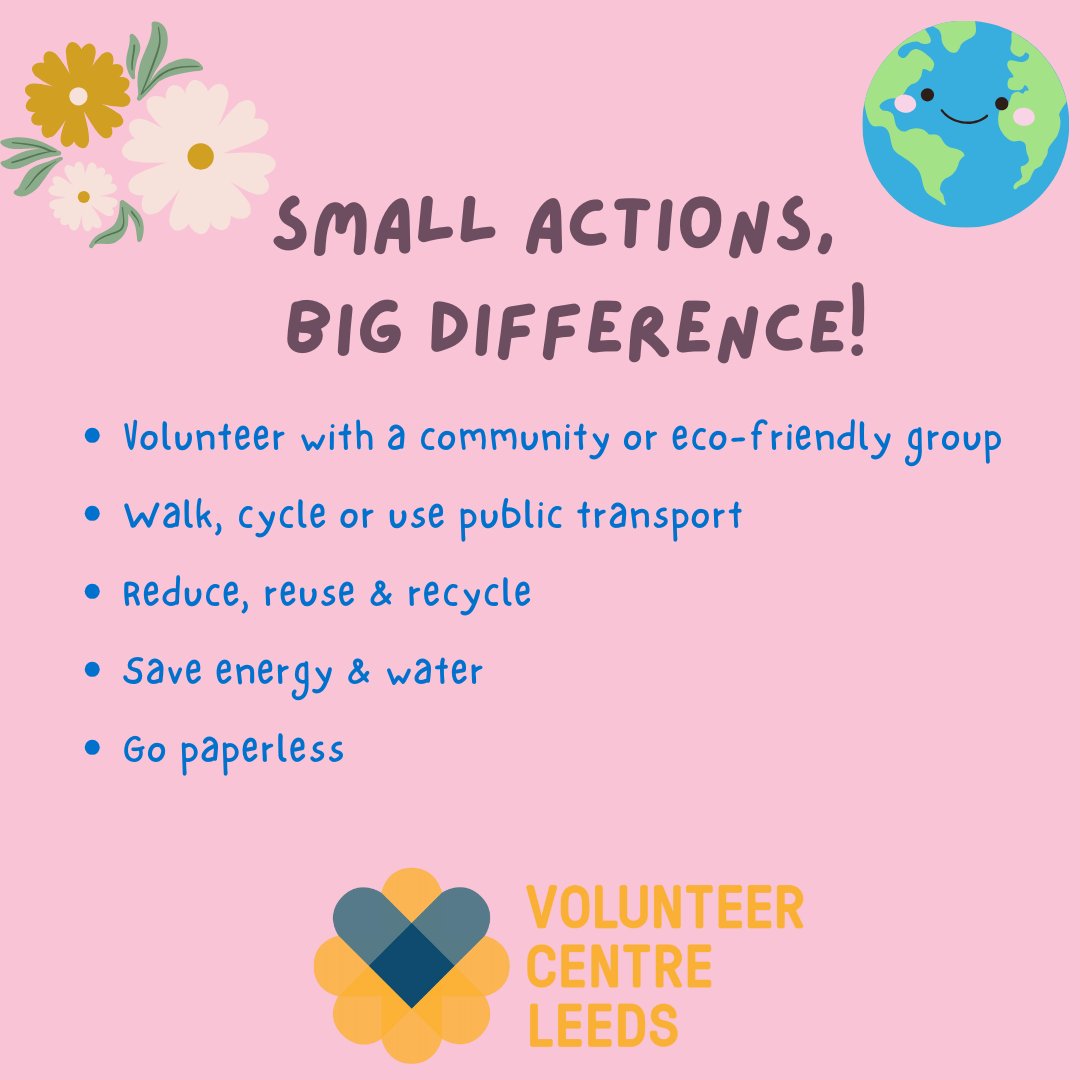 Happy Earth Day 2024! 💚🌍 Check out all the things you can do - whether big or small - to help our planet! 💪 And consider volunteering with the organisations below! @CanalRiverTrust @ClimateActLeeds @SkeltonGrange @leedstidal #EarthDay2024 #SustainableLiving #SaveOurPlanet