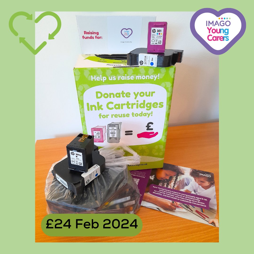 #EarthDay2024 🌍
This is a call to action for environmental support. You can contribute by #recycling your empty printer ink cartridges, which also benefits #YoungCarers.
Drop off: Imago Charity Shop, 16 Monson Road, TN1 1ND
Box: recycle4charity.co.uk/Register/C93503
#ImagoCommunityUK #charity