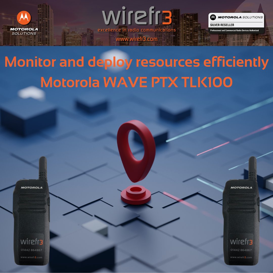 Withe GPS tracking, the <a href="/MotoSolutions/">Motorola Solutions</a> #WAVEPTX #TLK100 radio allows you to monitor and deploy resources efficiently, optimising your facility operations (in conjunction with the WAVE PTX PC Dispatcher).

Discover more ⏩ tlk100.co.uk

#twowayradio #FacilityManagement