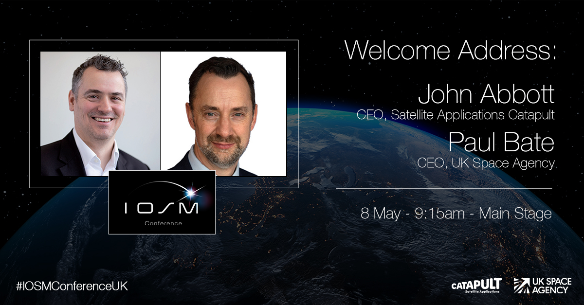 We'll be kicking off our #IOSMConferenceUK with a welcome from our CEO, John Abbott, and CEO of @spacegovuk, @paul_bate. This conference will provide insight into the roles of investment, education, sustainability, and regulation for the IOSM industry: ow.ly/Jqlh50RjBL2