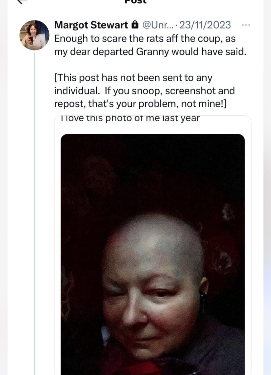 I was told by friends of @UnrepentantYoon that I have to ignore her thousands of hateful tweets about me because after all what does it matter? So it’s my fault for not ignoring her not her fault for posting about me everyday - here’s an example - I was proud of my bald head