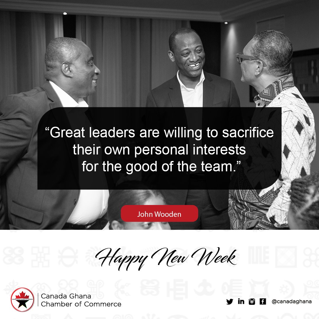 'Great leaders are willing to sacrifice their own personal interests for the good of the team.' - John Wooden #MondayMotivaton