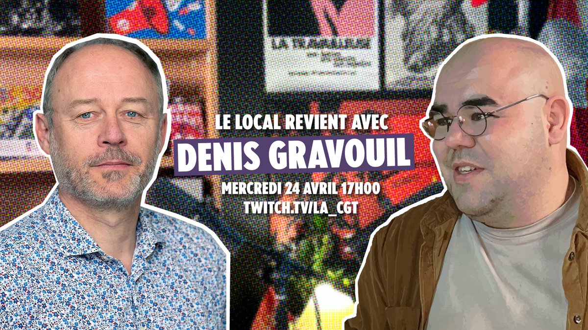 💥 Le Local revient sur Twitch ! 1er mai, assurance chômage, actualité... @DenisGravouil répondra aux questions de @Clembezard. Rendez-vous mercredi 24 avril à 17h00 🔗 twitch.tv/la_cgt
