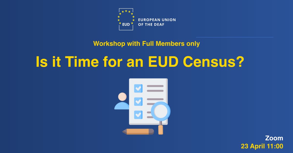 We are excited to announce an upcoming workshop exclusively for our Full Members, taking place tomorrow! This workshop will focus on the launch of a comprehensive census on EU deaf citizens—a crucial step in bolstering our advocacy with robust data. #EUDisabilityRightsStrategy