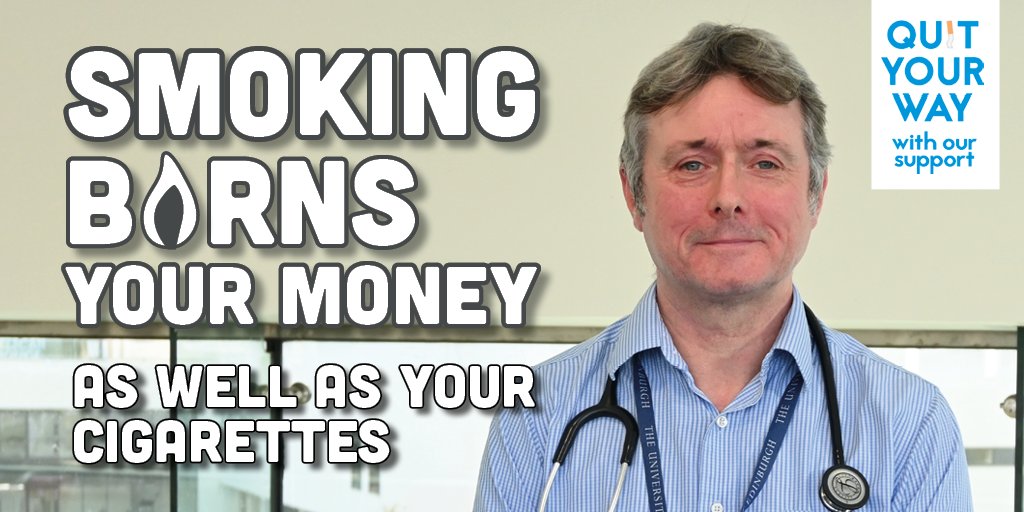 Quitting smoking is good for your health and helps you to save a lot of money, especially when many of us may be finding it difficult to pay for essential things.
Giving up smoking is not something you have to do on your own. Visit tinyurl.com/qywlothian for more info