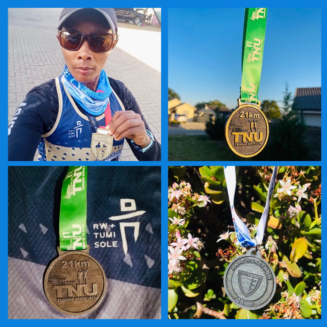 The members delivered this past weekend 🙌🏾 Congratulations to all the runners who participated in the #2024TshwaneNorthMarathon, the #2024BNACMarathon, and the #2024NashuaLoskopMarathon well deserved ✨ #MedalMonday2024 #RunningWithSoleAC #BudgetInsurancexRunningWithSoleAC