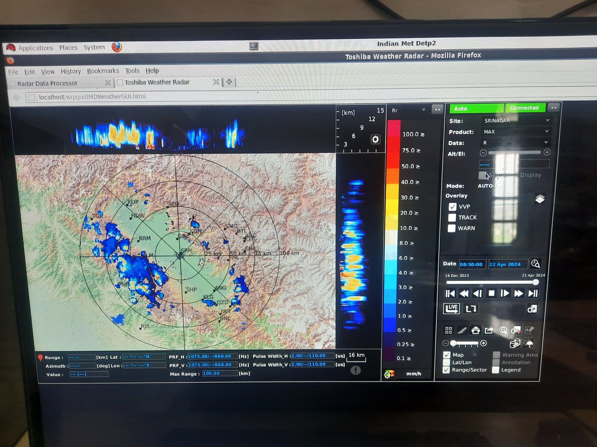 Nowcast Dated 22.04.24 @ 1430 hrs Forecast Light to moderate Rain/thundershower at few places of North, Northwestern, Central & South KMR, Poonch & Rajouri dist during next 3 hrs. Parts of Baramulla, Badgam, Shopian, Kulgam,Ganderbal, Anantnag & Poonch may receive Hailstorm.