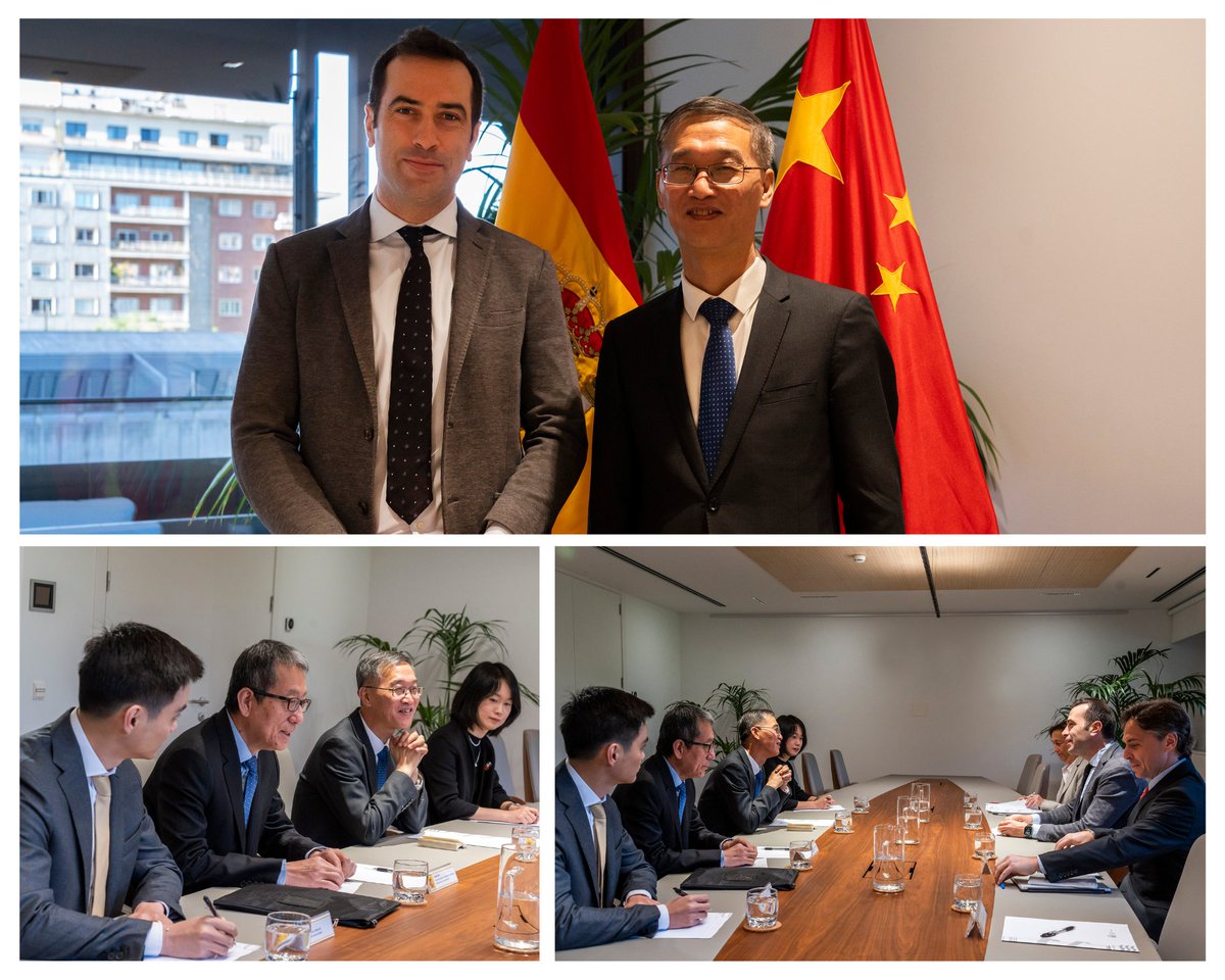 Productivo encuentro con el embajador de China en España @ChinaEmbEsp, Yao Jing, para seguir reforzando nuestra cooperación en el ámbito económico y los lazos comerciales que unen a nuestros países.