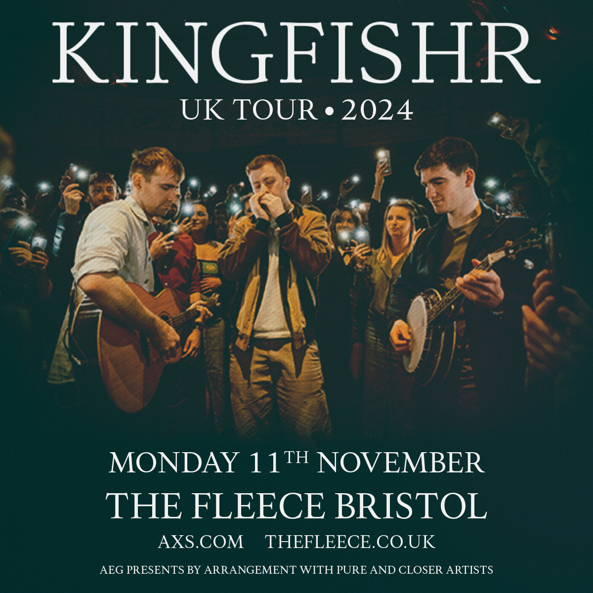 #AXSNEW 🎵✨ Rising Irish indie-folk trio @KingfishrBand have today announced a massive UK and Ireland headline tour for this autumn, with a stop at @FleeceBristol on 11th November! ⏰ Tickets are on sale Friday at 10am 🎫 w.axs.com/AROS50RkUAz