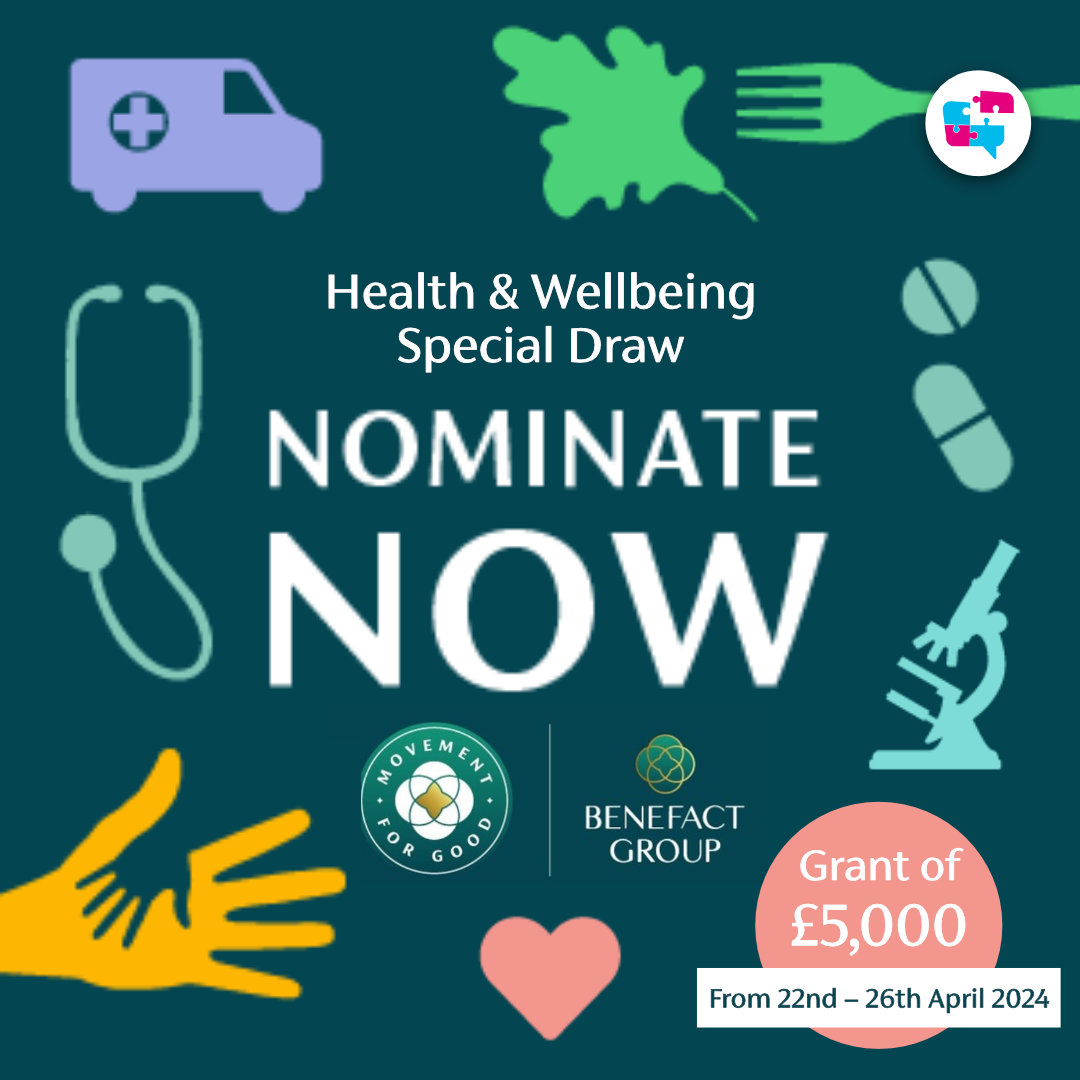 This week until 26th April, you can nominate Jigsaw4u to receive £5,000 as part of @BenefactGroup's Health and Wellbeing Special Draw 👨‍👩‍👧‍👦🧩 Nominations are free and take less than a minute to complete: health.movementforgood.com/#nominateAChar… #ChildrensCharity #YoungPeoplesMentalHealth #SWLondon