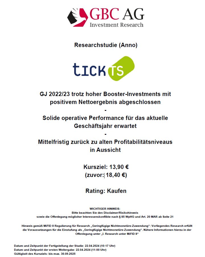 #tickTradingSoftwareAG #ResearchAnno Rating: Kaufen Kursziel: 13,90€ 'GJ 2022/23 trotz hoher Booster-Investments mit positivem Nettoergebnis abgeschlossen' #SmallCaps #Börse #Aktie #Research #Software t1p.de/d25gt