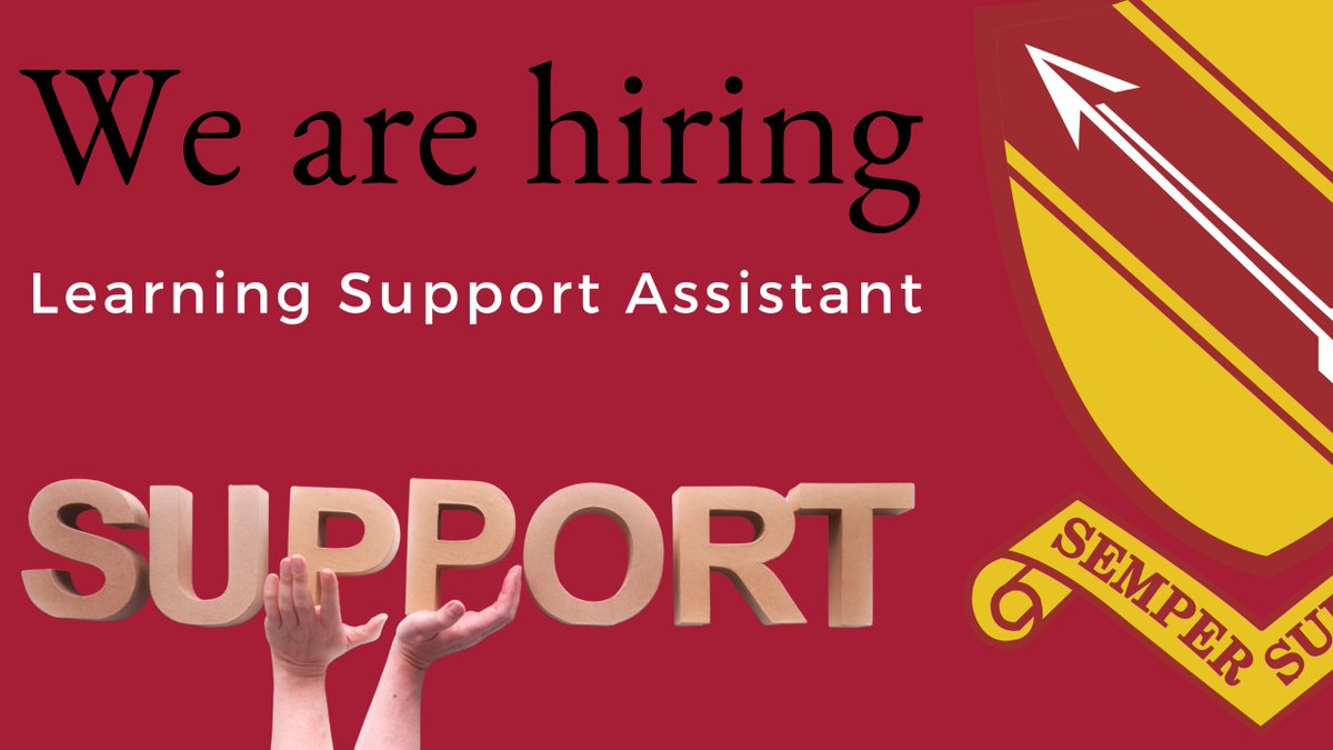 We are hiring! Know someone who wants to join our support team? We are looking for a Learning Support Assistant for September: studleyhighschool.org.uk/.../studley-va…