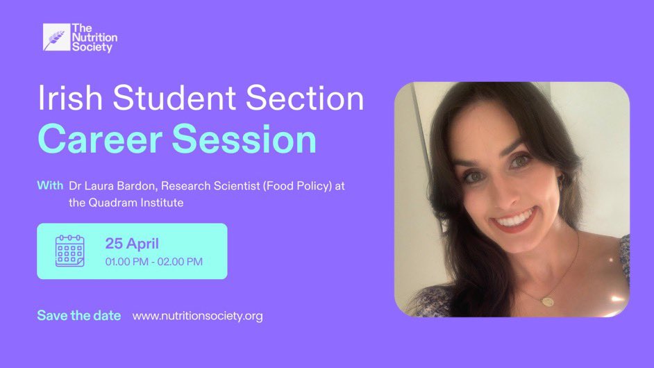 Last chance to register for the next career webinar session featuring Dr Laura Bardon! 💜 🗓️ 25 April ⏰ 1-2pm Register here ➡️ docs.google.com/forms/d/e/1FAI… #NSIrishSC