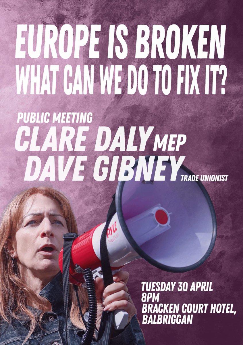 Tomorrow week in the Bracken Court <a href="/ClareDalyMEP/">Clare Daly</a> and <a href="/davegibney/">Dave Gibney</a> Gibney. 

Calling all water warriors ✊

Time to take on the establishment again

#not1pipe
#irishwater
#right2water