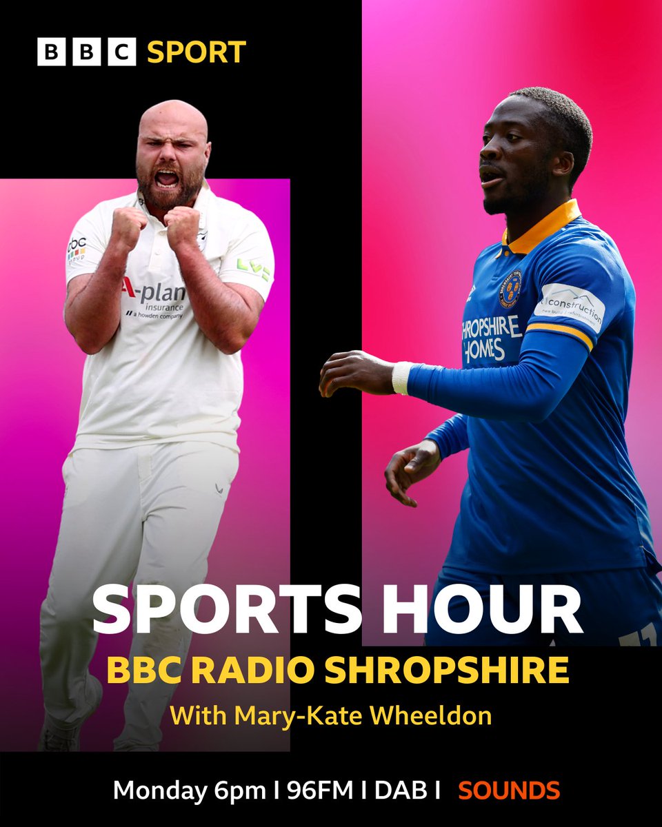 🔊 SPORTS HOUR TONIGHT 🔊 🗣️ #Salop are safe - what next? 🗣️ @DanUdz9 #Shrewsbury contract talks 🗣️ @telfordutd play-off prep 🗣️ @tnsfc the 'Invincibles!' 🗣️ The Cricket Show preview with @joeleach230 📻 Tonight @BBCShropSport 6pm, 96fm & DAB. 📲 bbc.co.uk/programmes/p0h…