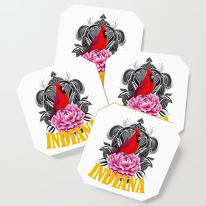 Cardinal Bird With Peony Indiana State Tattoo Art #Sticker #taiche #society6 #taiche #indianaday #indianastatehoodday #indianastate #myindiana #modaindiana #naturalindiana #columbusindiana #nwindiana #Indiana #Indianapolis #FortWayne society6.com/product/cardin…