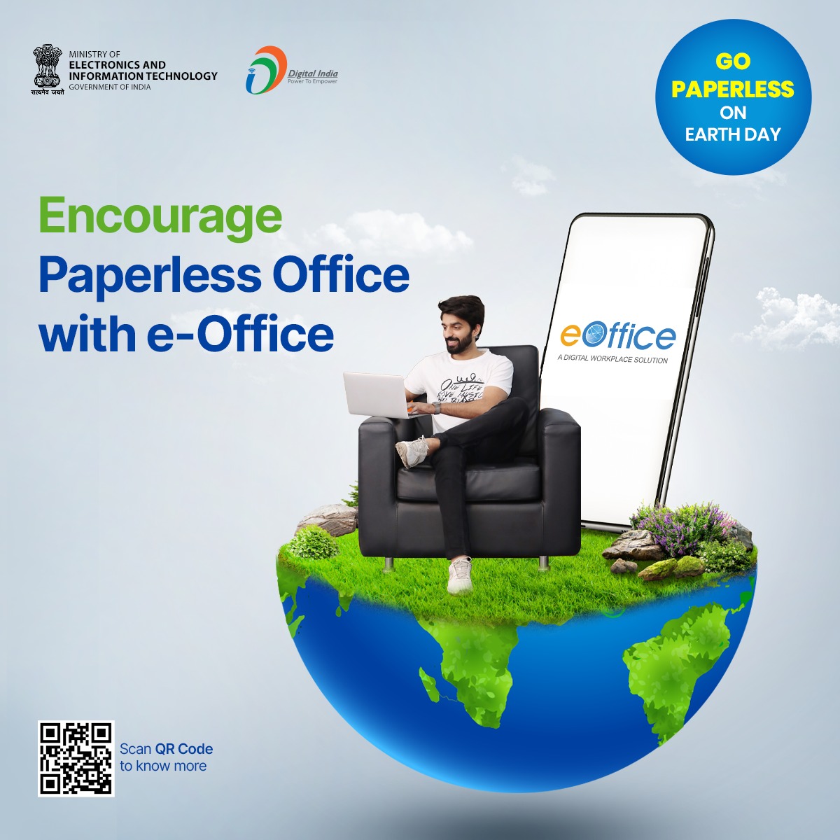 🌎 e-Office promotes digital file management and workflow automation within government offices, reducing paper usage and streamlining administrative processes. Visit eoffice.gov.in #GoPaperlessWithDigitalIndia #EarthDay @NICMeity