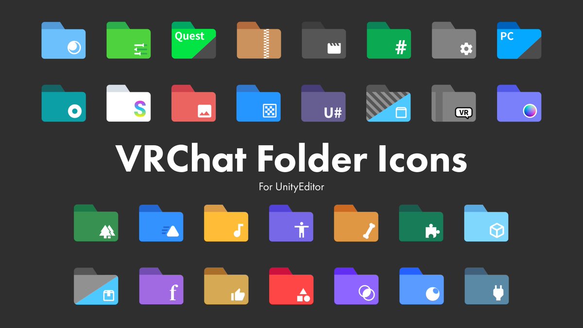 Vrchat Client Icon VRChatでよく使うUnityのフォルダにアイコンを付けてくれるエディタ拡張 「VRChat Folder Icons」をBOOTHで販売 ...