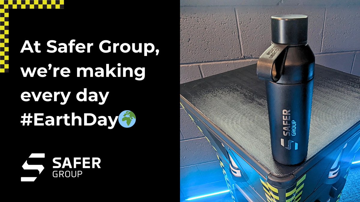 Happy #EarthDay from Safer Group! 🌍🖤 We are proud to provide all new staff members with a reusable @theoceanbottle! Each bottle sold prevents 1,000 plastic bottles reaching the ocean! For more➡️ ow.ly/buac50RhQV3 #Sustainability #Security #Solar #Environment