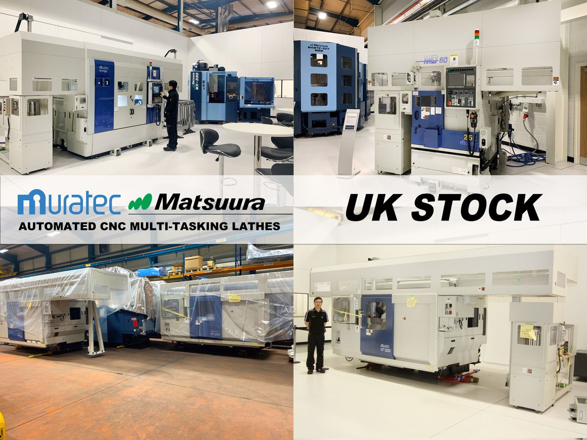 #MuratecMonday Muratec fully automated CNC turning & multi-tasking machines to meet every application and budget are always in 𝙐𝙆 𝙨𝙩𝙤𝙘𝙠 at our Leicestershire HQ. 01530 511400 #cnclathe #cncturning #cncautomation #ukmfg #muratec #matsuura