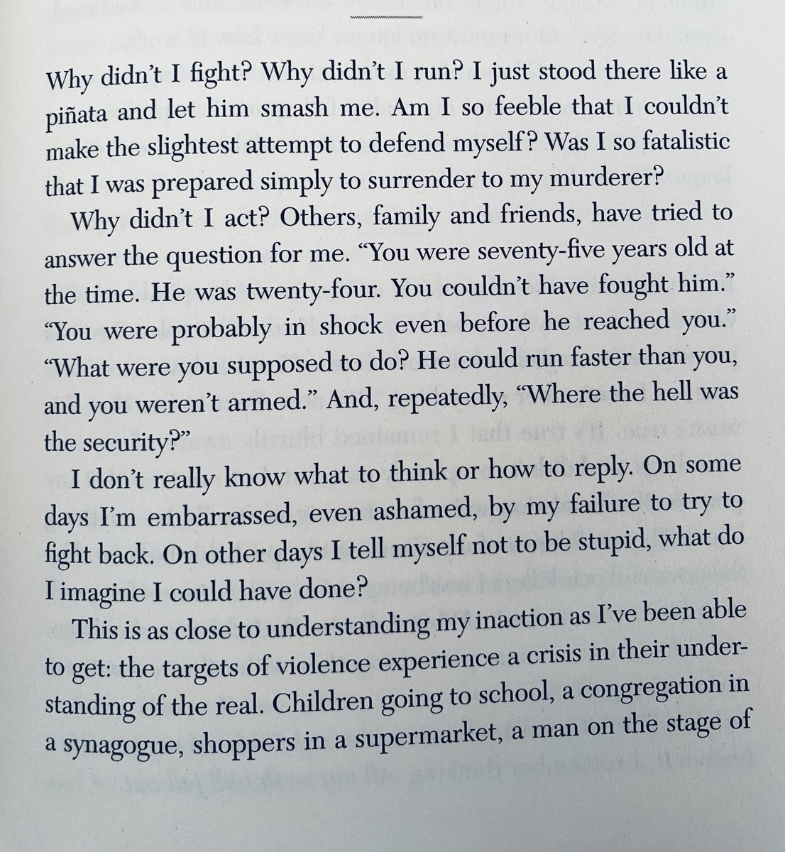 In Knife, Salman Rushdie writes on why the targets of violence ‘experience a crisis in their understanding of the real’.