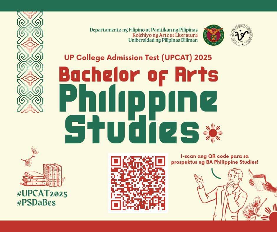 YearoftheMonSy's tweet photo. #UPCAT2025 takers, apply na sa katangi-tanging programang nag-aaral sa wika, panitikan, kultura, at lipunang Pilipino! 

Pumili hindi lamang ng isa kundi DALAWANG major sa kurikulum ng BA Philippine Studies! https://t.co/hRft4jhlyW