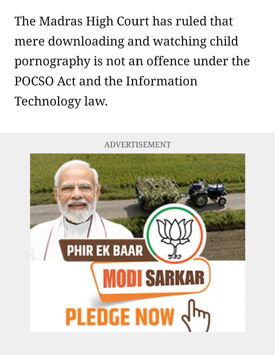 perfectly placed advertisement on the indian express website