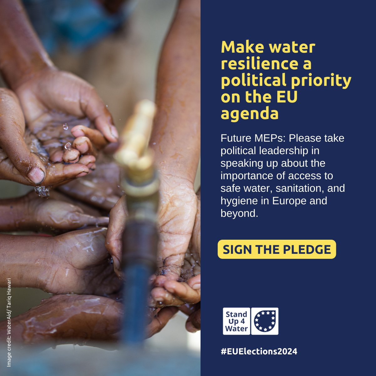 MarietCohen's tweet photo. Water is important for #Europe! Make it an #EU priority. Please #Sign #PLEDGE and put #Water on the #PoliticalAgenda; @WfWPartnership #anywater https://t.co/b5janxuxa6