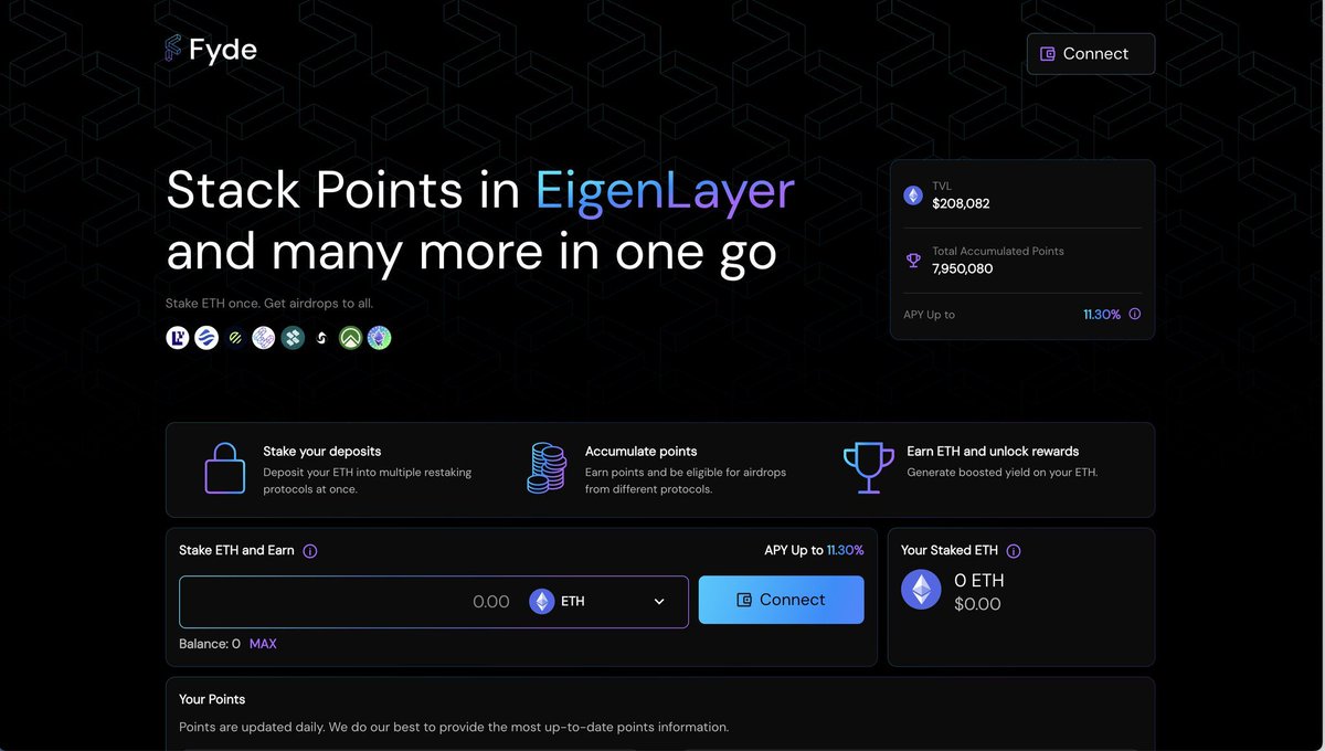 BHVenture's tweet photo. By using Fyde, you may become eligible for airdrops from certain DeFi protocols without doing the heavy lifting 🪂

Fyde provides a user-friendly dashboard that allows you to track your progress and see your earnings grow over time 📊 https://t.co/nLfsVK1xGp