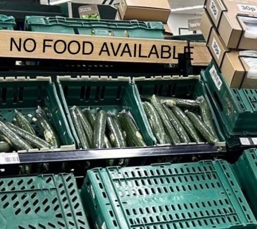 More reports of empty shelves coming in, thanks to our #RejoinEU activist, Alan. There is literally no food available! We must reverse this #brexitdisaster ASAP 🇪🇺