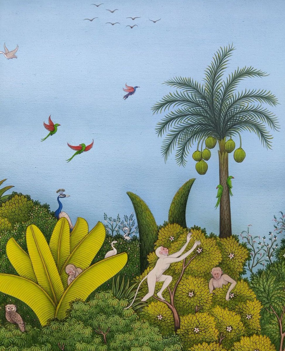'Gardens are not made by singing 'Oh, how beautiful!' and sitting in the shade.' - Rudyard Kipling, Heavenly Garden by miniature #painting by Shammi Bannu Sharma. instagram.com/p/CUc5mRsP8_K/… #EarthDay #art #artist #wildlife #quote #EarthDay2024 #homedecor #nature #IncredibleIndia