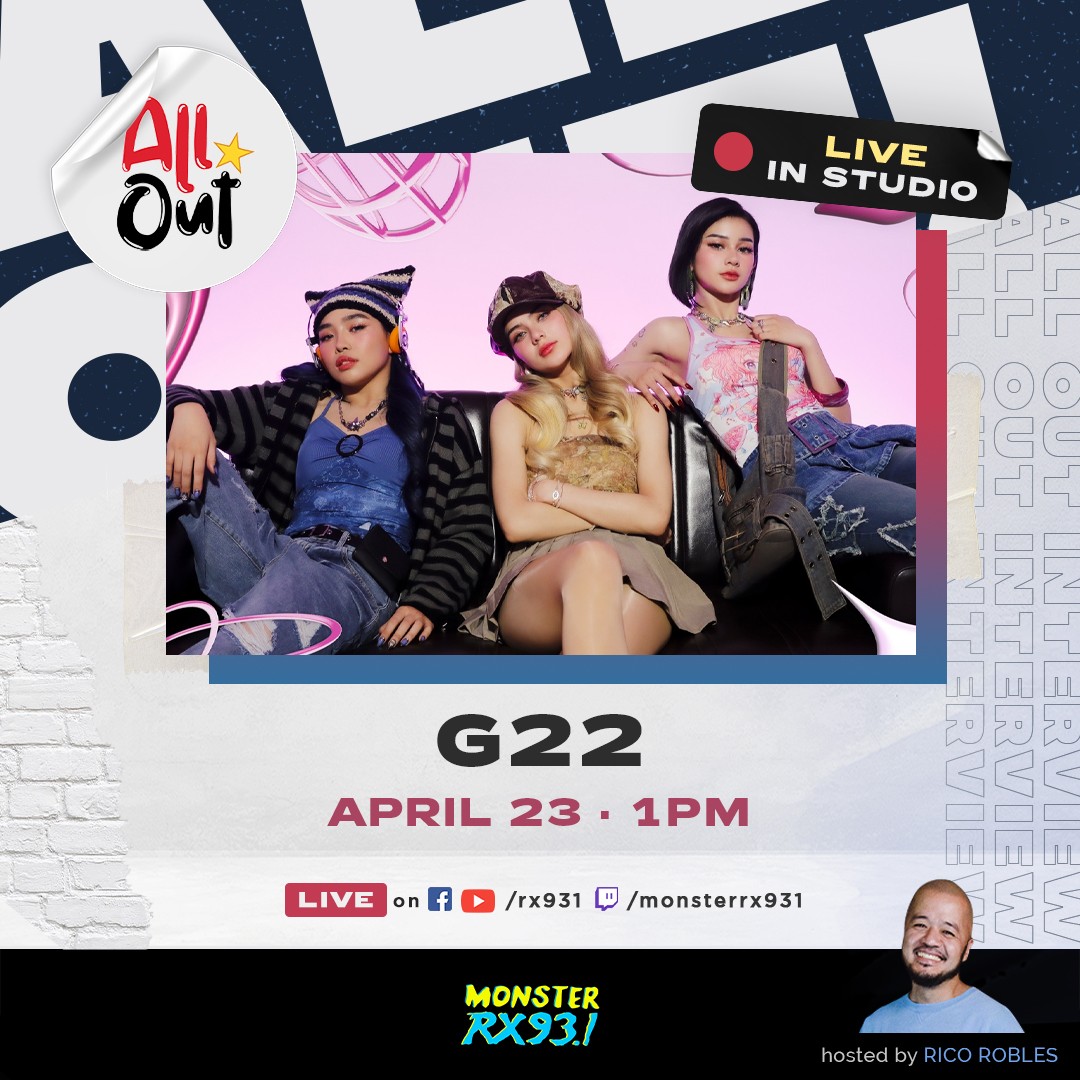 Fierce P-pop girl group @G22Official’s got a brand new song, and they’re going #AllOut on the Monster to tell us more about 'One-Sided Love' ❤️‍🩹 #G22GoesAllOut

Rico catches up with AJ, Alfea, and Jaz TOMORROW, 1PM on-air and online. Don't miss it, #Bullets 😉 #RX931 #IAmAMonster