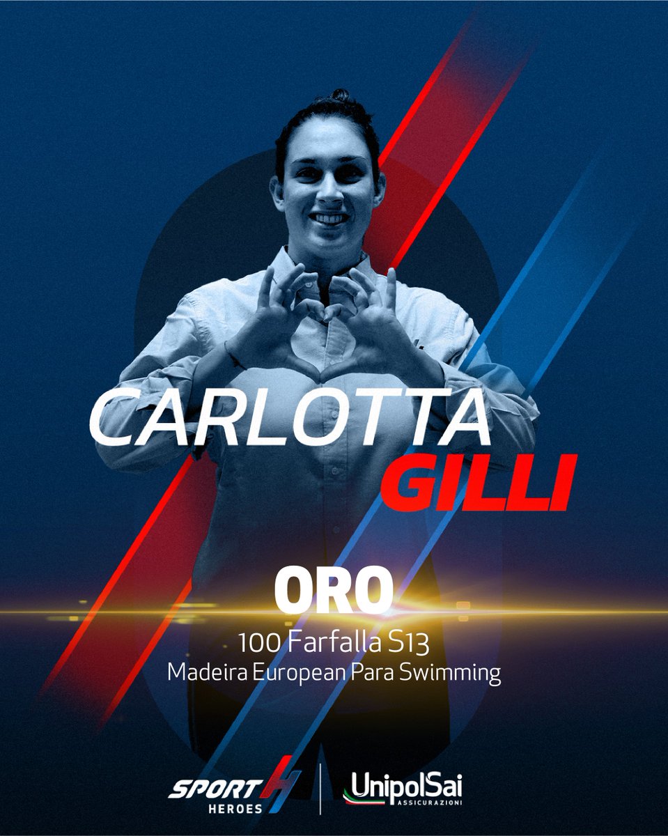 In occasione dei Campionati Europei Open Para Swimming a #Madeira la nostra #SportHero Carlotta Gilli vince la medaglia d'oro nei 100 Farfalla con un tempo di 1.03.64!! 💙Orgogliosi di te, Wonder #Gilli!🥇 #SportHeroes #Finpnews #madeira2024 #wondergilli #carlottagilli #sport