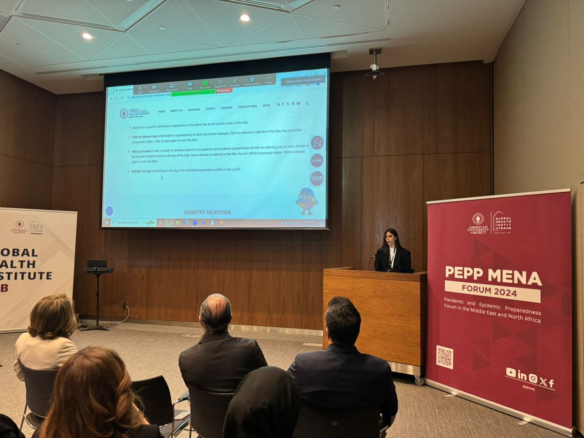 ⚠️ Live from #PEPPMENA Forum 2024❗️ Sarah Ibrahim, Epidemic and #Pandemic Preparedness Program Coordinator, at GHI: #EPAPP is designed in a way to address critical gaps in preparedness through its various initiatives. The stakeholder map allows users to understand the different