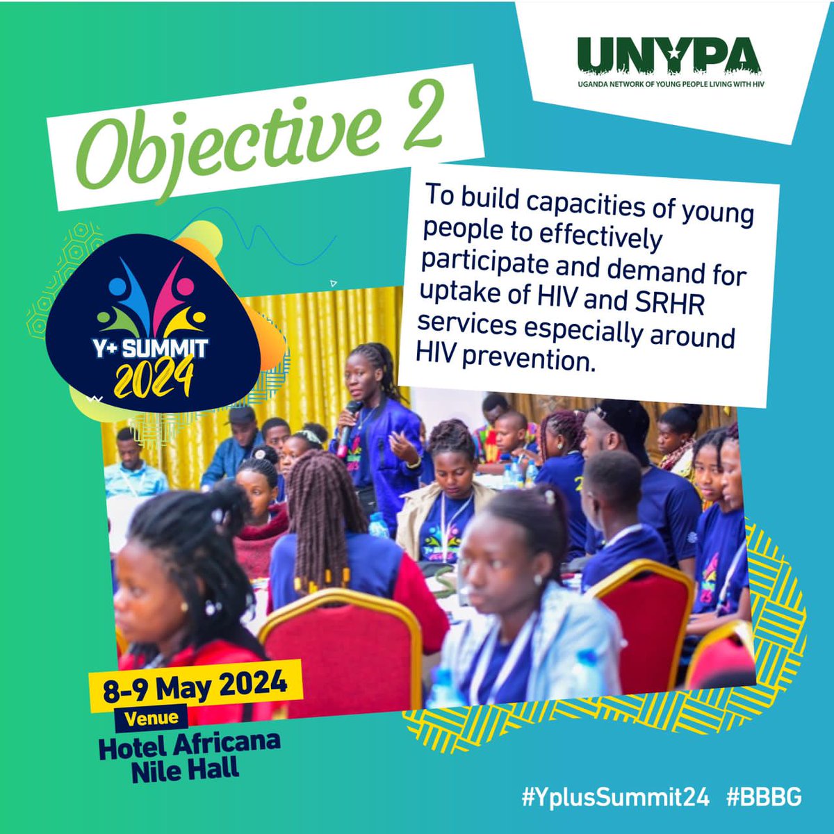 Objectives 2️⃣

Empowering young people to advocate for and access HIV/SRHR services, particularly focusing on prevention. 

We are looking for strategies or approaches to achieve this. 

#BBBG #YPlusSummit24