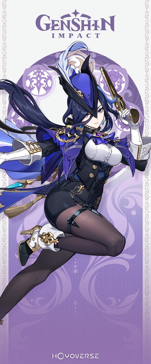 GenshinImpact's tweet image. "...Word to the wise, friend. The evidence against you is irrefutable. If you want to uphold your honor, atonement is an option. You could still do much good... There's no need to resort to a duel. I mean, your opponent is #Clorinde. *That* Clorinde, you hear? Oh, for the love of