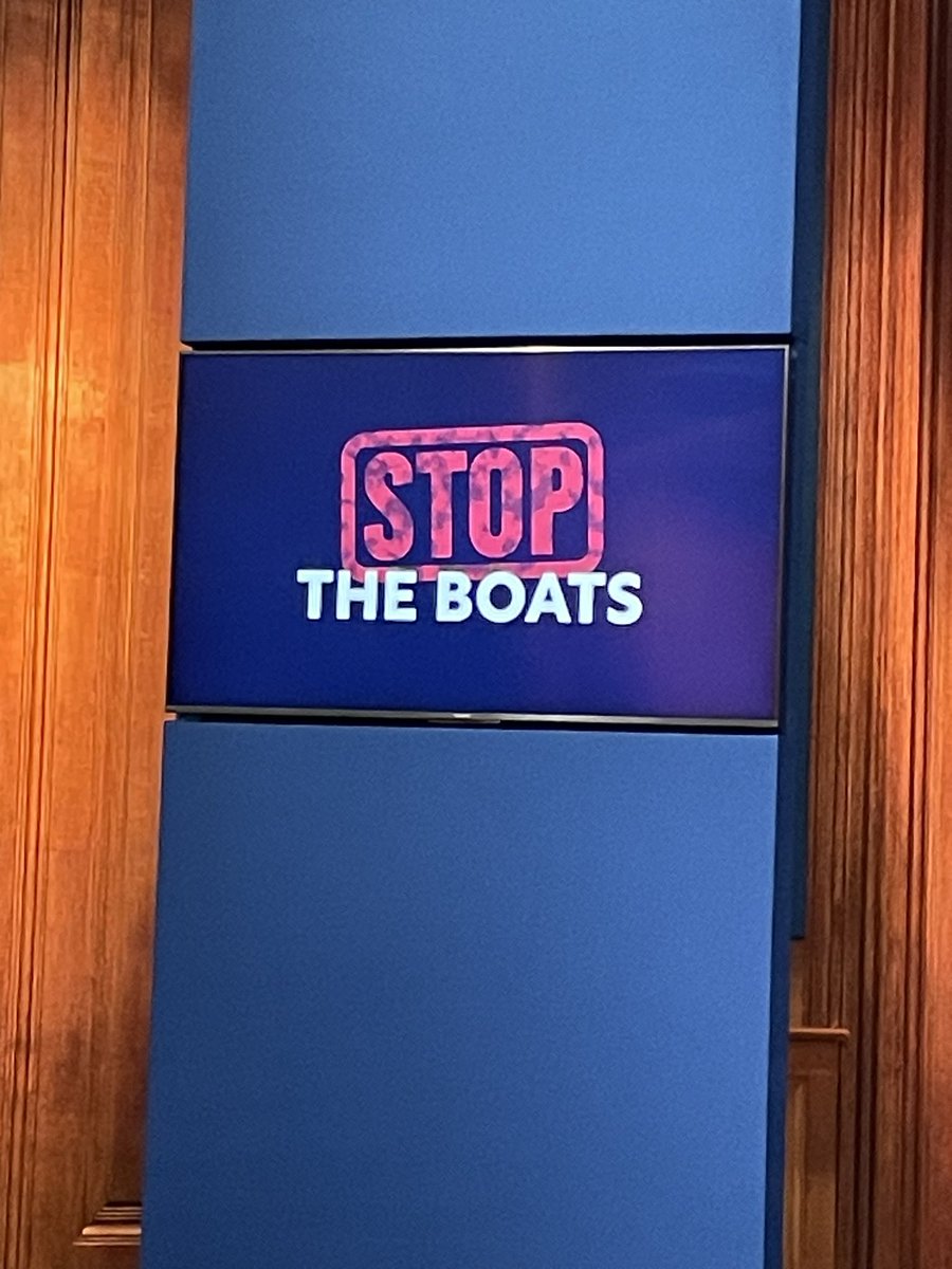 A new stamp on the Number 10 ‘stop the boats’ logo