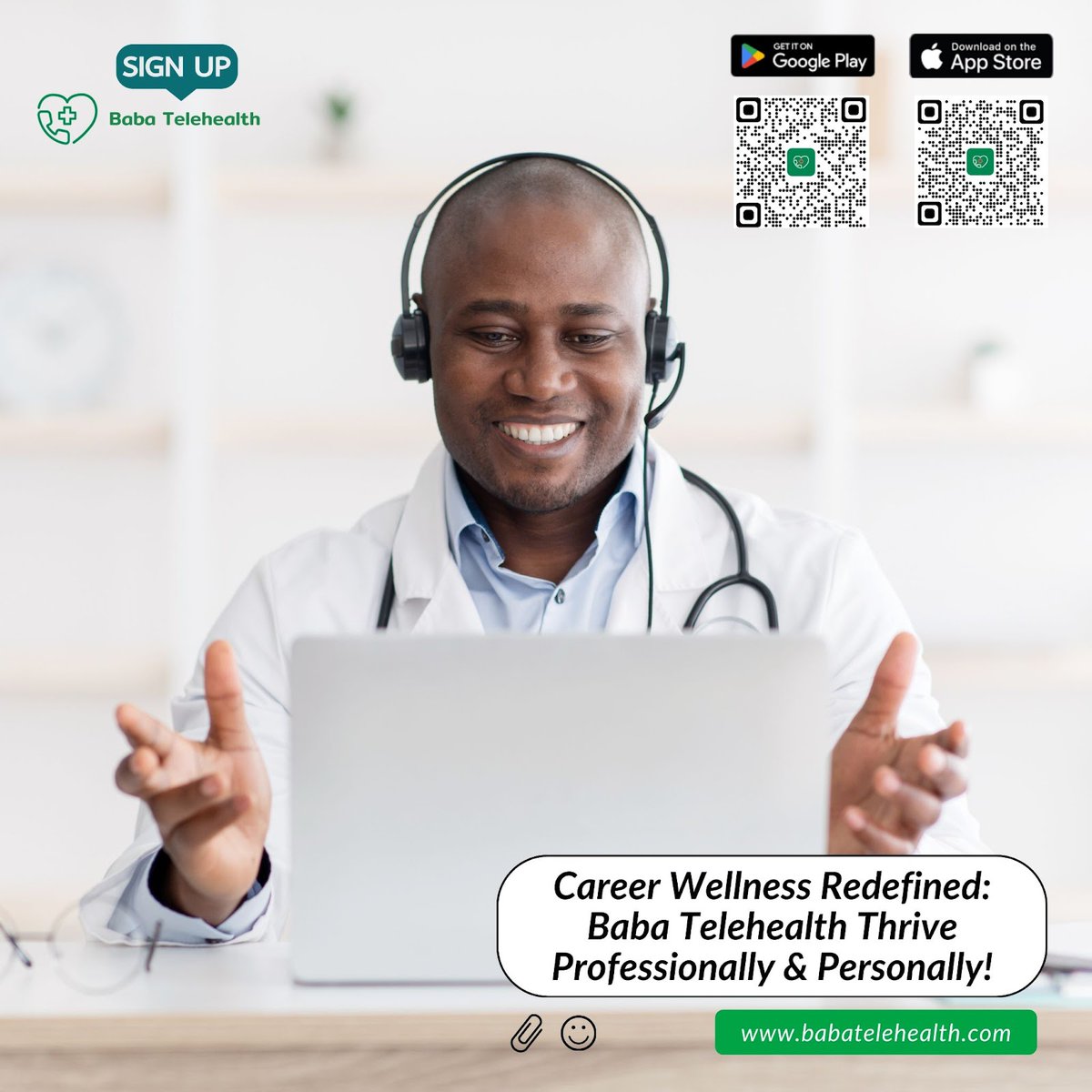 Redefine success with holistic career wellness from Baba Telehealth! Achieve professional heights while nurturing your personal well-being.
----
👉🏼 Baba telehealth is now available live on App Store
apps.apple.com/gb/app/babahea…
.
play.google.com/store/apps/det…
.
#telehealth #virtualcare