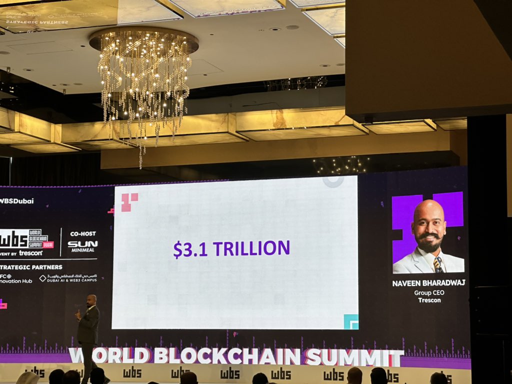 Day 1 of @WBSglobalseries. Speaking by  @TresconGlobal CEO @nbharadwaj88
#WBSDubai2024 #WorldBlockchainSummit