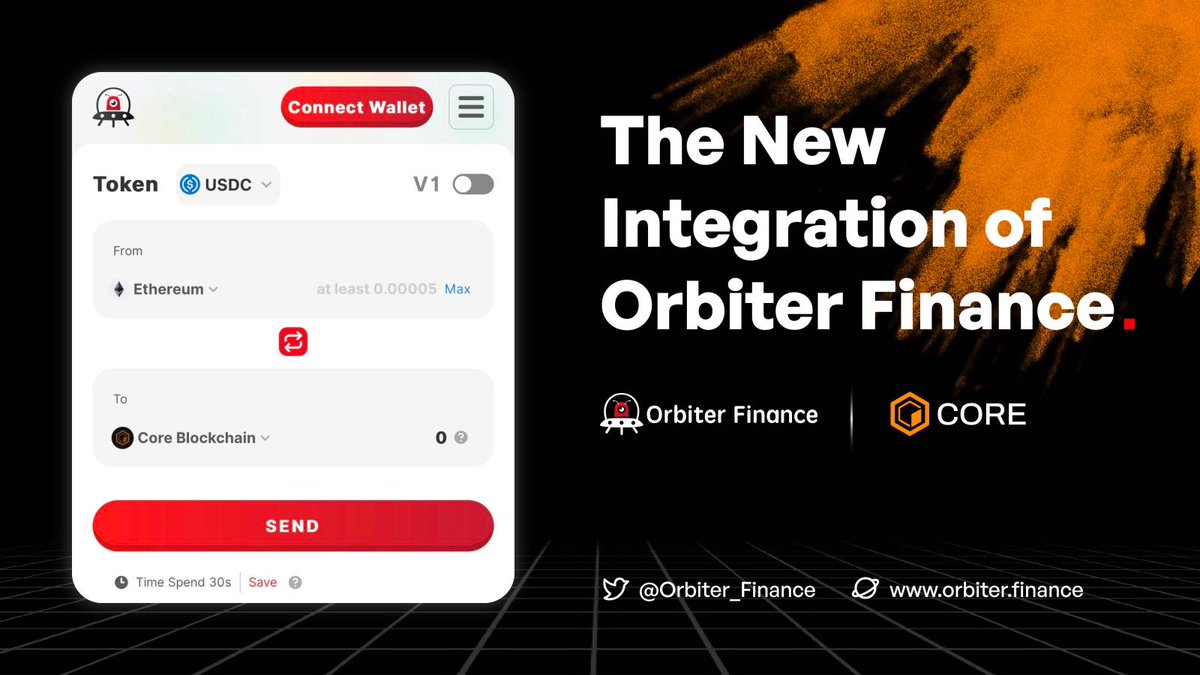 🛸 Big Announcement Incoming! 🎉

🤩 We are absolutely ecstatic to reveal that <a href="/Coredao_Org/">Core DAO 🔶</a> has officially integrated into Orbiter Finance, setting the stage for innovative transformations!

✨ Step into a whole new realm with a groundbreaking Bitcoin-enabled, EVM-compatible