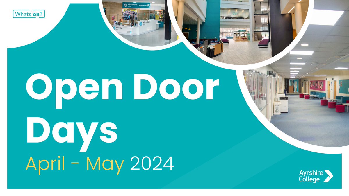 We're holding Open Door Days in April and May. Check out our facilities and get answers to questions about courses, college life, academic, financial and emotional support and career opportunities. There’s lots going on across the campuses. Book here - bit.ly/43Xs8tk